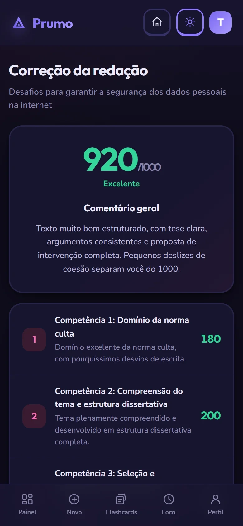 Correção de redação com nota e as 5 competências do ENEM