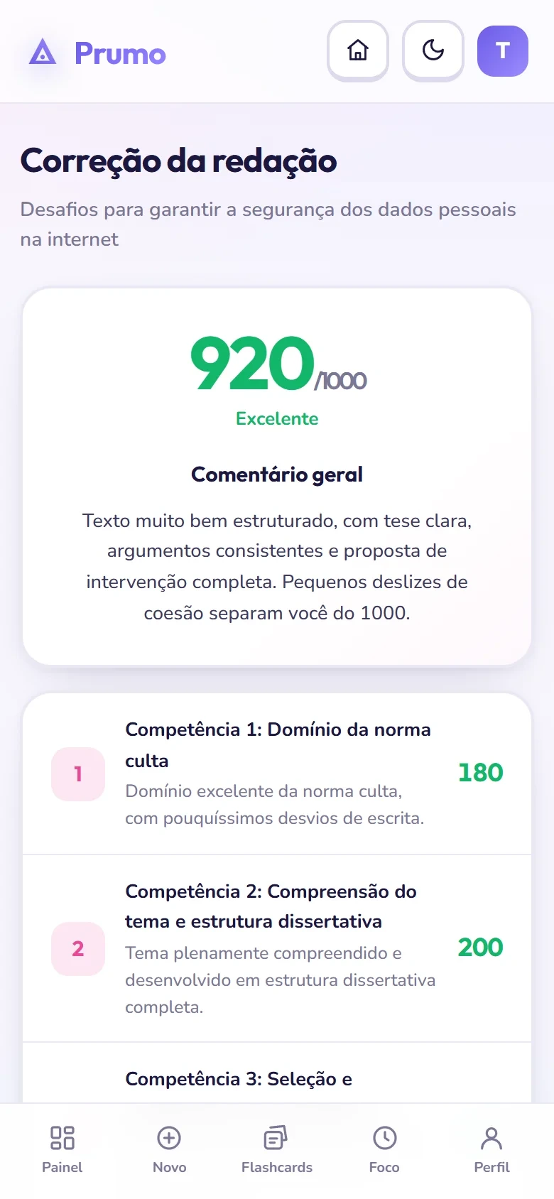 Correção de redação com nota e as 5 competências do ENEM
